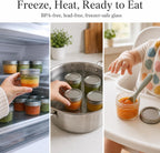 4 oz Glass Jars with Lids, 6 Pack Small Mason Jars with Gift Bags & Tags, Rustproof Airtight Mini Glass Jars, Straight Sided Jelly Jars for Baby Food, Spice, Jam, Candle Making & Favors