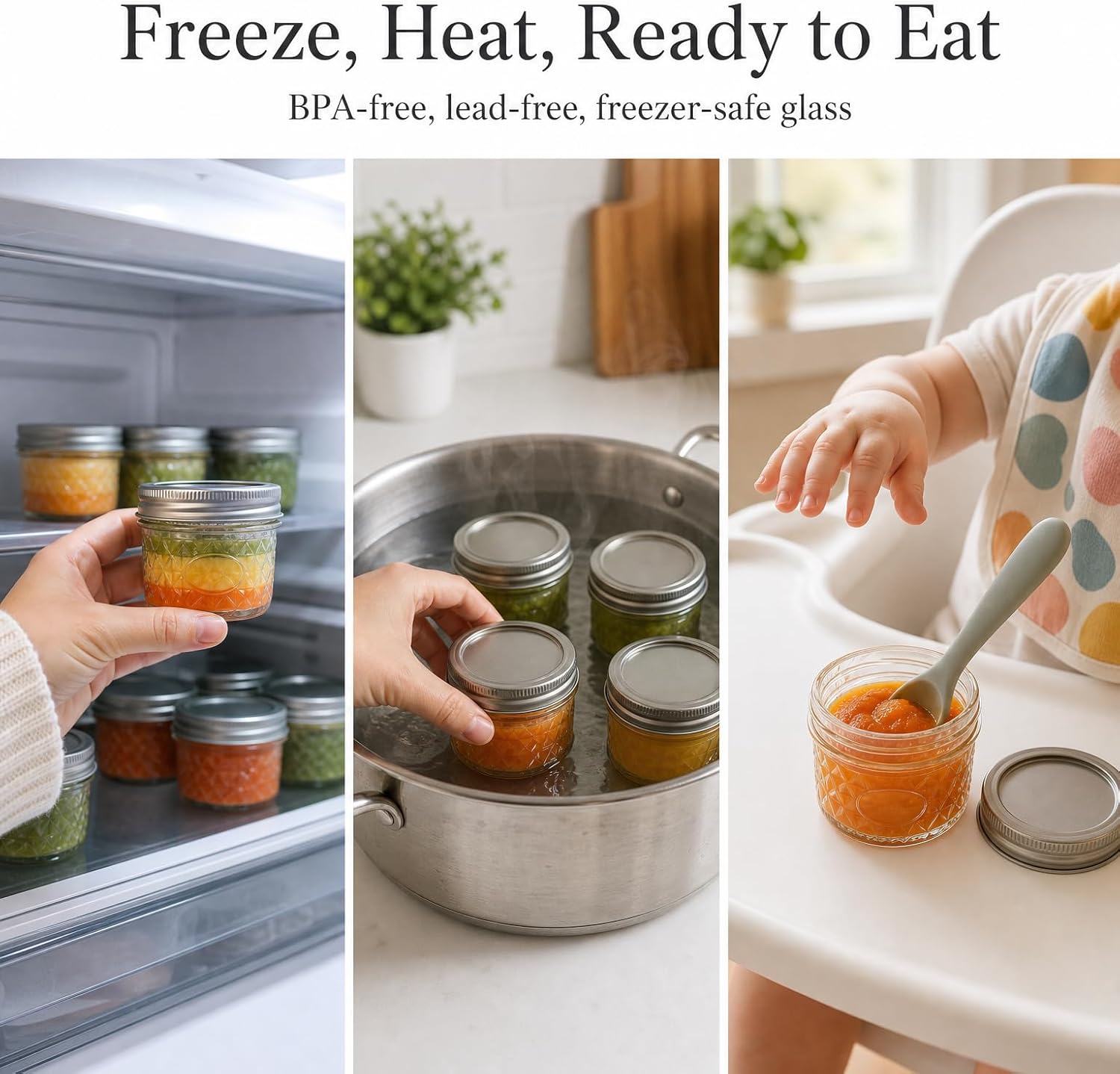 4 oz Glass Jars with Lids, 6 Pack Small Mason Jars with Gift Bags & Tags, Rustproof Airtight Mini Glass Jars, Straight Sided Jelly Jars for Baby Food, Spice, Jam, Candle Making & Favors