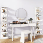 IBUYKE 7 Tier Wall Shelf Unit Floating Shelves with LED Lights,Lack Shelf for Wall Storage,Wall Mounted Vertical Display Shelf for Bedroom,Office,Bathroom White WBC017W