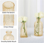RUCKAE Glass Bud Vases Mini Flower Vase Small Vintage Vases for Centerpiece Table Wedding Decorations Home Decor Party(Gold 22 Pack)