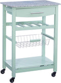 Linon Kitchen Island, Green, 15.75 x 22.83 x 33.86 Inches