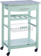 Linon Kitchen Island, Green, 15.75 x 22.83 x 33.86 Inches