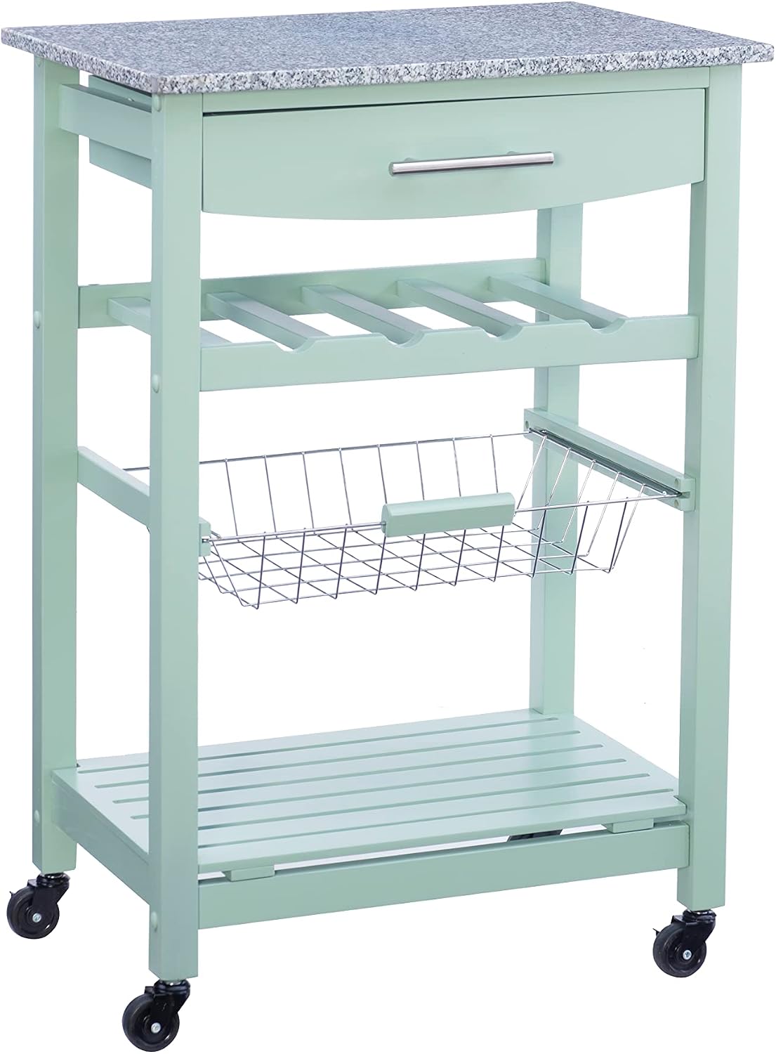 Linon Kitchen Island, Green, 15.75 x 22.83 x 33.86 Inches