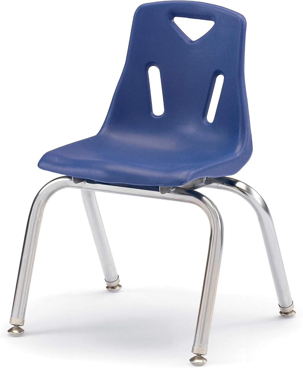 Jonti-Craft Berries 8144JC6003 Stacking Chairs with Chrome-Plated Legs, 14" Height, Blue, Pack of 6