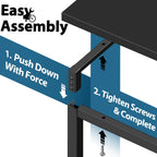 SHW Mission 32-Inch Home Office Computer Desk, Black
