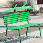 Garden Bench Outdoor Benches Benches for Outside Rich Color Uniform Paint Film Strong Weather Resistance Comfortable Sitting no Fatigue Even After Long Sitting(Green,150cm/59in)