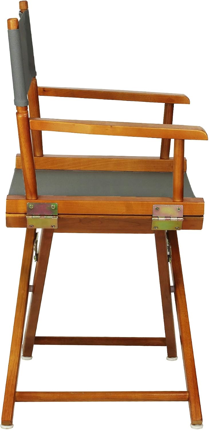 Casual Home 18" Director's Chair Honey Oak Frame with Grey Canvas