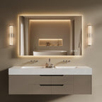 40"X30" LED Bathroom Mirror with Lights, Anti-Fog, Backlit Lit with CRI>90,Lighted Bathroom Vanity Mirror for Wall, Memory Function, Tempered Glass, 3 Colors Frameless Lighted Mirror for Bathroom