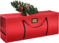 Christmas Tree Storage Bag 7.5 FT - Large Christmas Tree Storage, Heavy Duty 600D Oxford Fabric with Dual Zippers Wide Opening, Waterproof Material, Red