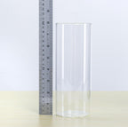 CYS EXCEL Clear Glass Cylinder Flower Vase (H:8" D:3") Hurricane Floating Candle Holder Table Wedding Centerpiece Home Decor