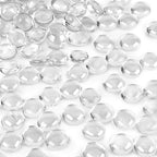 DomeStar 2LB Clear Flat Glass Marbles, Clear Glass Beads Decorative Gem Pebbles Vase Fillers for Centerpieces Table Scatter Home Decor