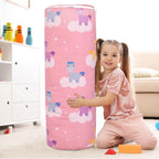 Stuffed Animal Storage Bean Bag Chair Cover (No Filler), Cylinder Plush Toy Storage Stuff and Sit Seat for Kids Boys and Girls, Canvas Large Soft Sit & Play Sofa with YKK Zipper