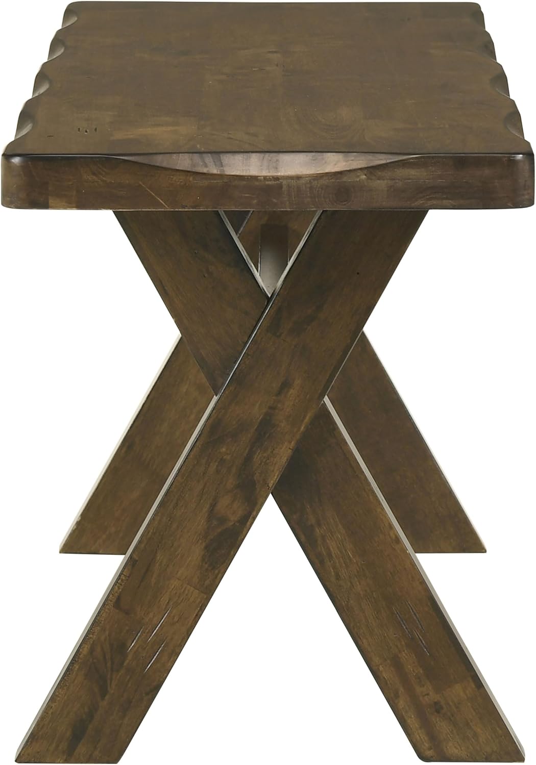Coaster Home Furnishings - Alston - 47-Inch Solid Wood Dining Bench - Rustic Farmhouse Style with Knotty Nutmeg Finish & Worn Edges - Dining Room, Kitchen - Brown - 106383