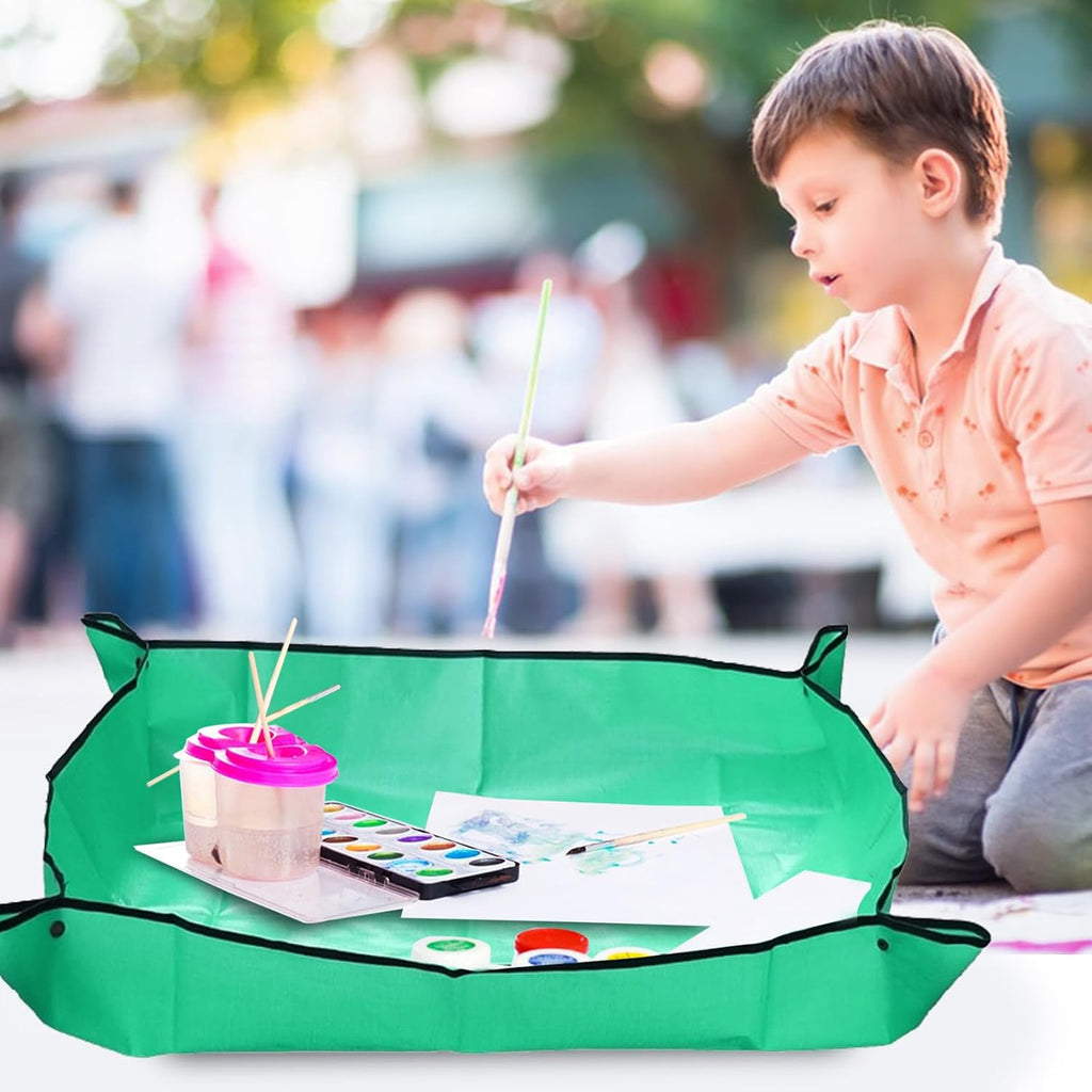 FANTIAN Potting Mat for Indoor Plant Transplanting, 29.5" X29.5" Waterproof Repotting Mat, Foldable Soil Change Mat Gardening Planting Mat - Gifts for Plant Lovers