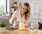Silly Goose Pop-up Sticky Note Dispenser, Includes 1 Pad of 3x3 in Super Sticky Notes, 100 Sheets, Resin Cute Handmade Desk Holder for Office & Home, Funny Goose Desk Decorations-Yellow