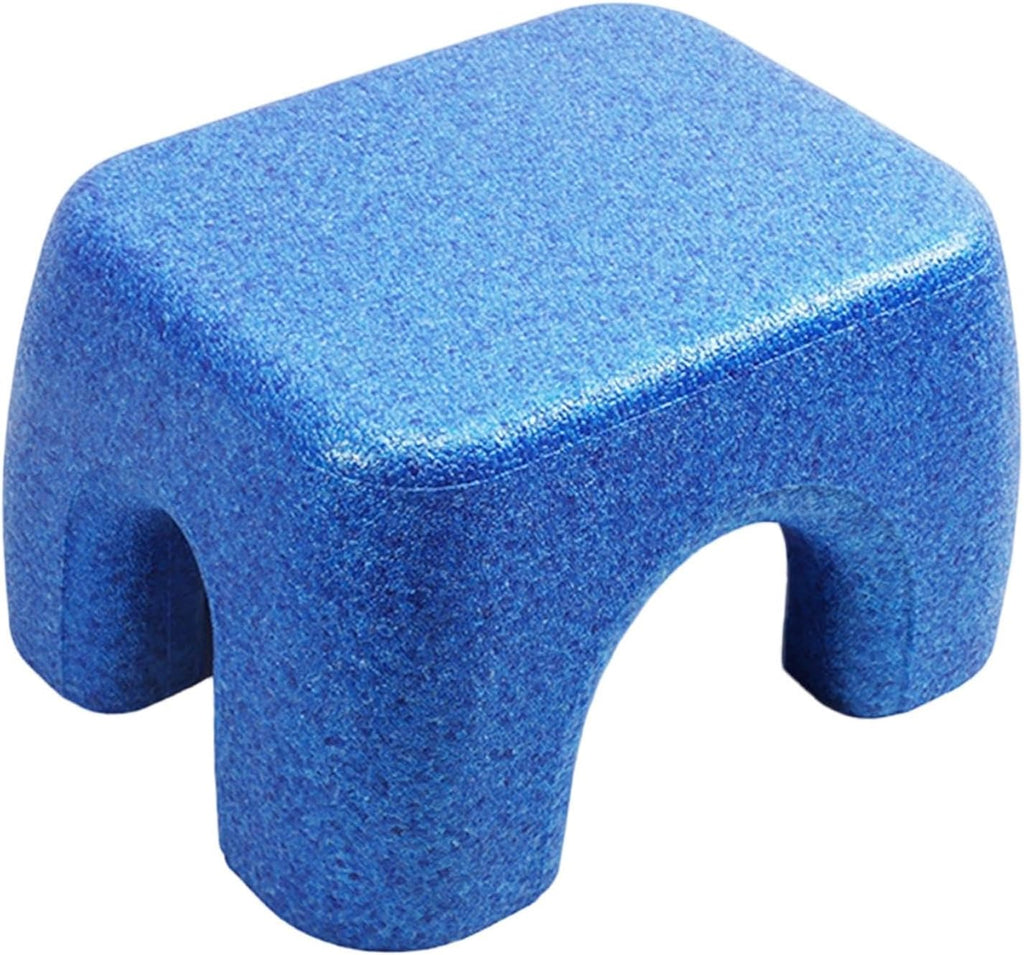 Foot Rest Stool Seating Chair Stylish Leisure Ottoman Footrest Shoe Changing Stool for Bedroom Apartment Nursery Home Office, Blue