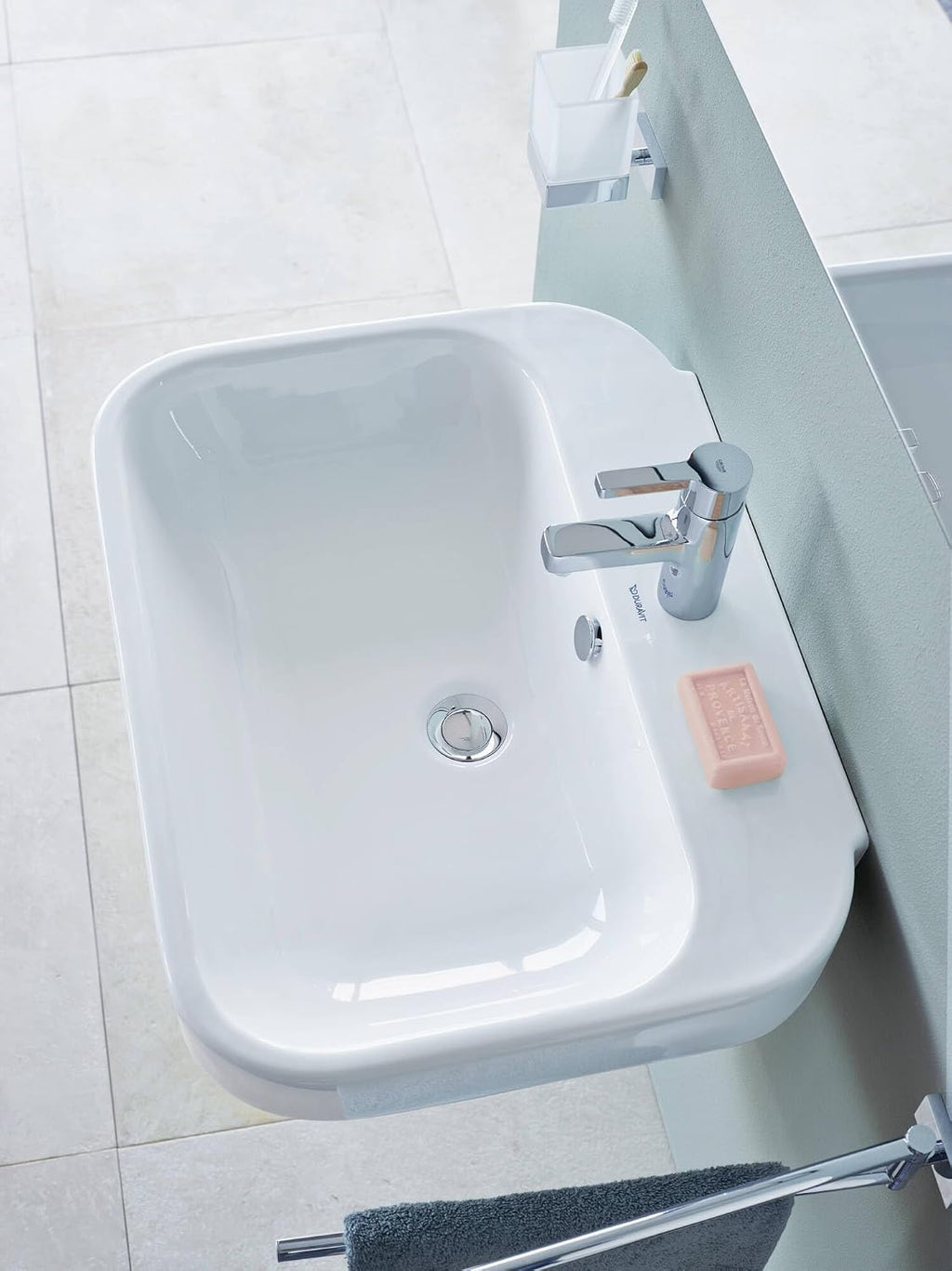 Duravit 2316650000 Happy D.2 25-5/8" Rectangular Ceramic Wall Mounted Bathroom Sink