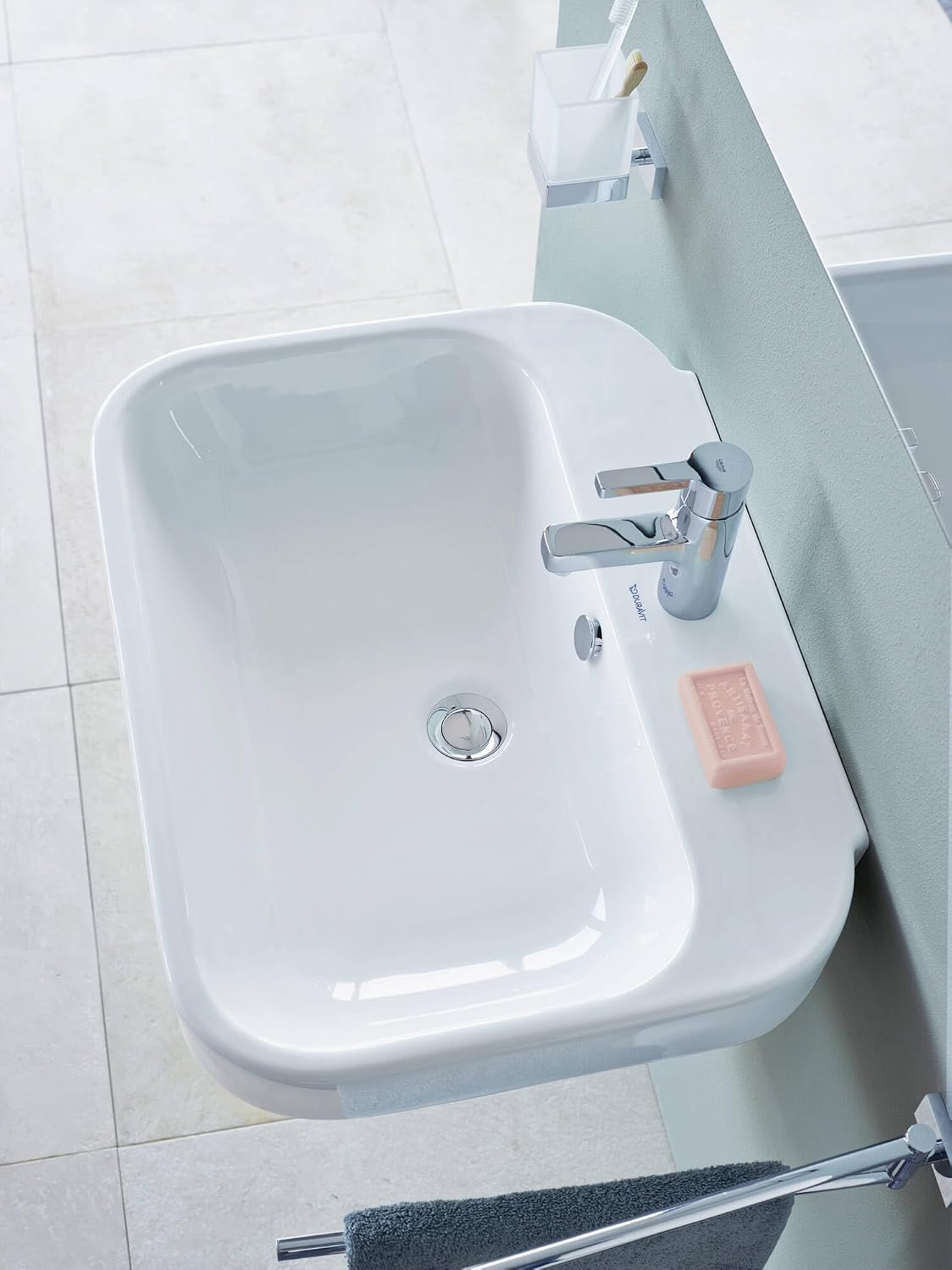 Duravit 2316650000 Happy D.2 25-5/8" Rectangular Ceramic Wall Mounted Bathroom Sink