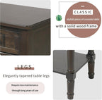 Knocbel Slim Antique Entry Console Table with 3 Drawers & Bottom Open Shelf, Solid Wood Narrow Small Sofa Table for Entryway Hallway Living Room 23.7" W x 13" D x 31.4" H Brown