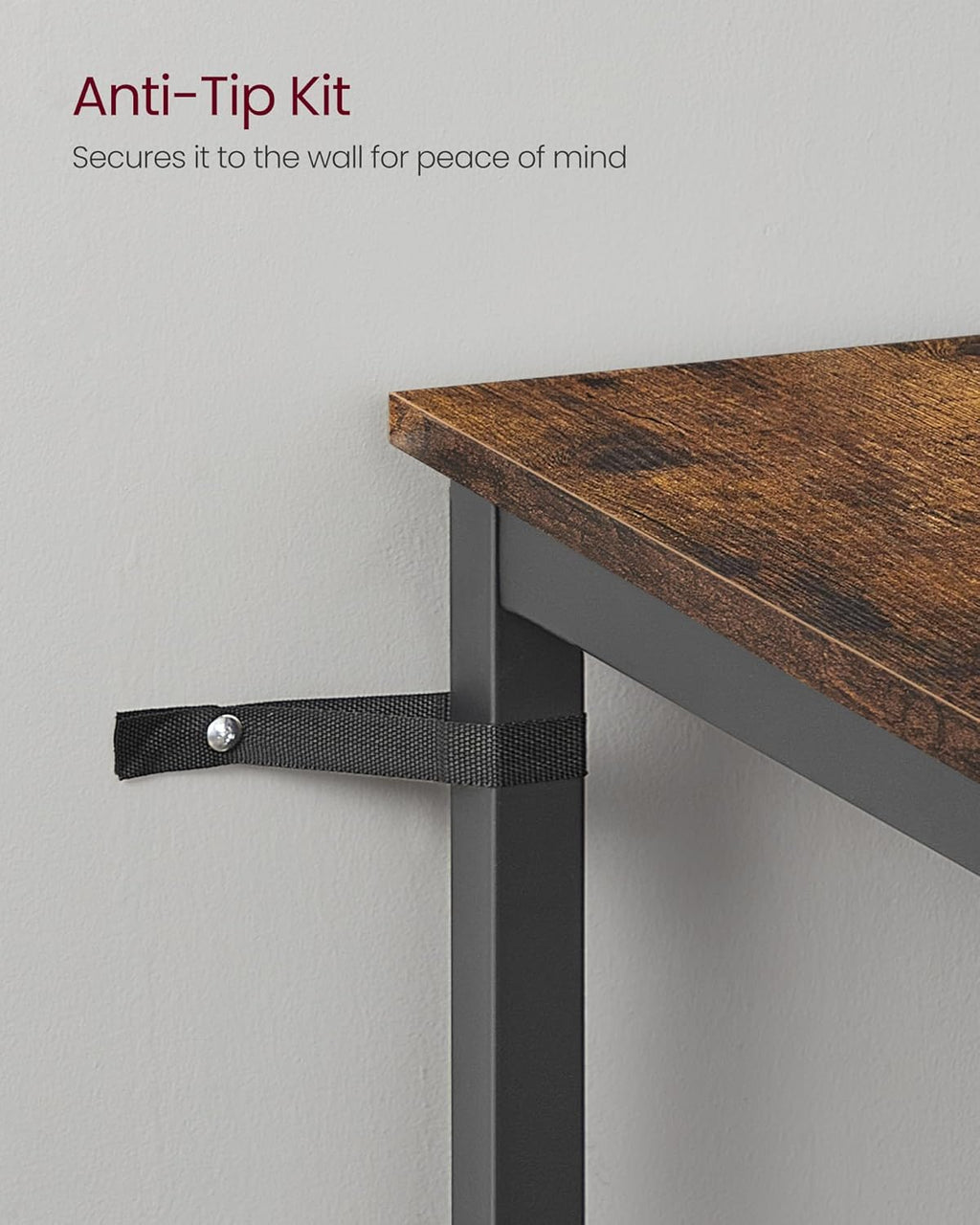 VASAGLE Bar Table, Kitchen Dining, High Top Pub, Bar Height Cocktail for Living Room Party, Sturdy Metal, 23.6 x 23.6 x 36.2 Inches for Narrow Spaces, Rustic Brown and Ink Black
