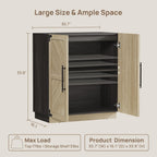 SICOTAS Sideboard Buffet Cabinet with Storage - Modern Farmhouse Credenza with Doors and Adjustable Shelves Fluted Kitchen Buffet Storage Cabinet Coffee Bar Cabinet for Kitchen, Dining Room, Entryway
