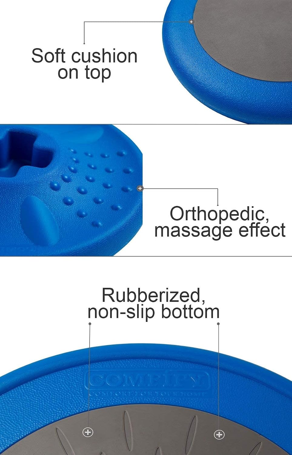 Studico Active Chairs - Kids Wobble Stool - Flexible Seating for Classrooms, Improves Focus, Blue