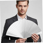 7 Inch Folding Hand Fan, Stainless Steel Chinese Kung Fu Tai Chi Fan, Antique Retractable & Portable Design Folding Fans for Men and Women Performance, Dance, Decorations, Festival