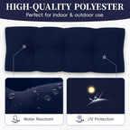 Bench Cushion for Indoor/Outdoor Furniture, Waterproof Patio Bench Seat Cushion with Non-Slip Bottom, 42x16x4 inch, Navy