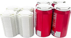 Reusable White Can Holder Carrier, Four Can, Pack of 20 | Snap Off Carrier For 12 oz & 16 oz Cans | Brewery Homebrewing Beverage Canning & Transport | 100% Recycled Plastic, USA Made | Bits N Things