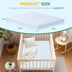 Pack and Play Mattress,Dual Sided Memory Foam Pack N Play Mattresses,Breathable with Non-Slip Bottom Removable Cover
