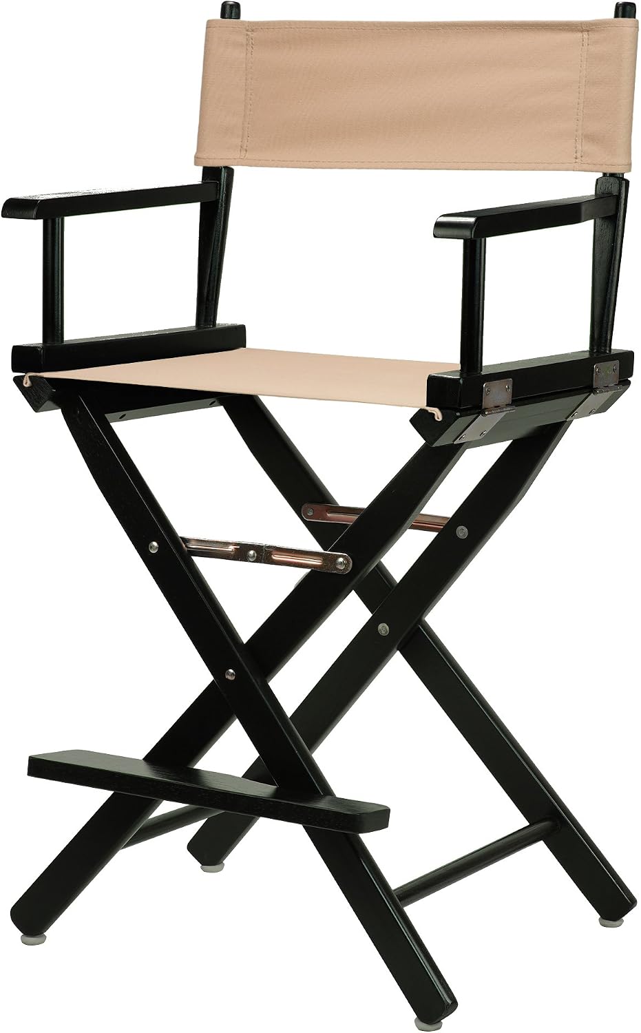 Casual Home 24" Director's Chair Black Frame-with Tan Canvas, Counter Height
