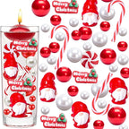 139Pcs Christmas Vase Filler, White and Red Candy Cane Decor, ClassicGreen Set Christmas Floating Vase Fillers for Home Table Centerpieces Decorations (Classic White Red Set)