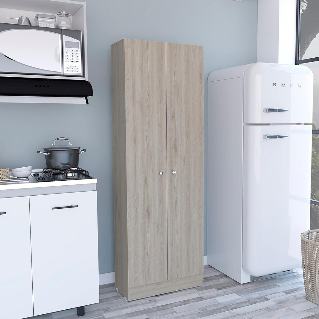 Multistorage Pantry Cabinet,Five Shelves,Double Door Cabinet for Kitchen,Laundry,Living Room,Bedroom-Light Gray,23.6 * 11.8 * 11.8