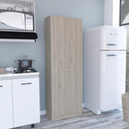 Multistorage Pantry Cabinet,Five Shelves,Double Door Cabinet for Kitchen,Laundry,Living Room,Bedroom-Light Gray