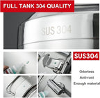 Metal Bucket, Milk Jug Sealed Tank 304 Stainless Steel Milk Transport Cans Bucket Milk Fermentation Tank Milk Wine Bucket Oil Tea Tank with Faucet for Liquid Storage and Transport(12.68Gal/48L)