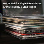 Vinyl Album Covers: 12" LP Vinyl Record Protective Sleeves | Crystal Clear & Durable 3 Mil Thick Record Outer Sleeves, 25 Pcs