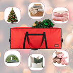 3FT/4FT/4.5 FT Christmas Tree Storage Bag, Heavy Duty Christmas Tree Bag with Reinforced Handles and Dual Zippers Wide Opening, Large Capacity fits for Artificial Christmas Tree, Red