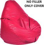 Ample Decor Bean Bag Cover (Filler Not Included), Plush Toys Storage Soft Leatherette, Durable Construction Sturdy Zipper, Ideal for Children and Teenagers - Pink
