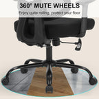 Ergonomic Office Chair, High Back Mesh Executive Desk Chair with Adjustable Height and Adjustable Armrests, Lumbar Support Swivel Task Computer Chair, 350LBS