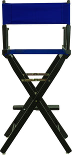 Casual Home 30" Director's Chair Black Frame-with Royal Blue Canvas, Bar Height