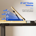 FLEXISPOT Electric Drafting Table Adjustable Height 47.2"x23.6" Standing Drawing Desk Extendable Top Craft Workstation w/Tilting Tabletop, Storage Drawer for Study, Office, Studio, Art, Adult & Kid