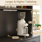 BECHEAO 5 Tier Metal Kitchen Pantry Storage Cabinet with LED Sensor Light, 66" Tall Food Pantry Cabinet, DIY Pegboard, Adjustable Shelves, Microwave Stand & Coffee Bar with Storage for Kitchen, Black