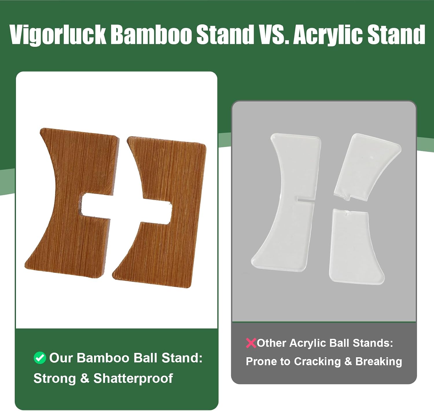 Ball Stand for Display, Basketball Stand, Football Display Stand, Ball Storage Wood Holder for Basketball, Football, Soccer, Rugby, Baseball & Softball