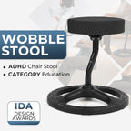 ADHD Chair for Kids, Yoga Chairs for Adults, Wobble Stool Active Flexible Seating Desk Chair with Non-Slip Base and Washable Seat Cover for Stability, Balance, Yoga, Office, School, Classroom