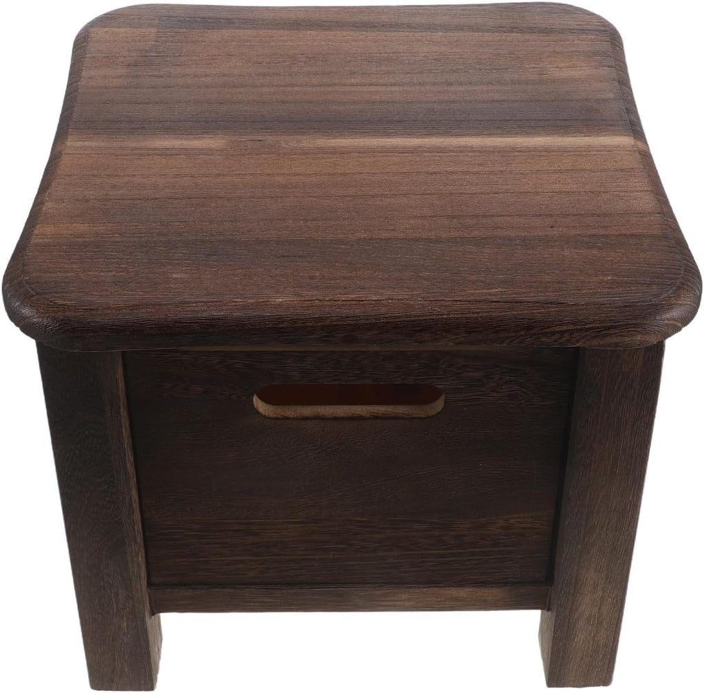 COLLBATH Wooden Storage Bench - Multipurpose Shoe Bench with Basket - Drawer Storage Ottoman Small Foot Stool for Entryway, Playroom, Living Room