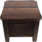 COLLBATH Wooden Storage Bench - Multipurpose Shoe Bench with Basket - Drawer Storage Ottoman Small Foot Stool for Entryway, Playroom, Living Room