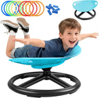Spinning Chair for Autistic Kids, Peanut Shape Seat for Calming, ADHD & Autism Sensory Chair for Kids, Sensory Spinning Chair with Safety Handle & Non-Slip Design 3+ Years (Blue