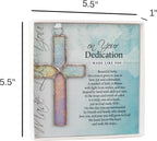 The Grandparent Gift Co. Handmade USA Glass Cross - Perfect Baby Dedication Gift/Keepsake (Stained Glass Clear)