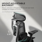 Hbada E3 Pro Ergonomic Office Chair, Big and Tall Office Chair - with 3-Zone Dynamic Lumbar Support, 4D Adjustable Headrest, 6D Adjustable Armrests, Black