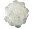 East-J 100 Round Capiz Shell Discs 1.5" (Two Holes) (Natural Color)